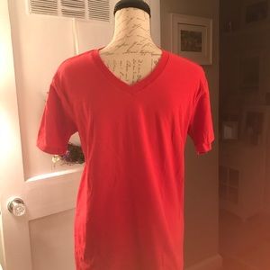 Psycho Bunny, red, v neck, short sleeve t shirt